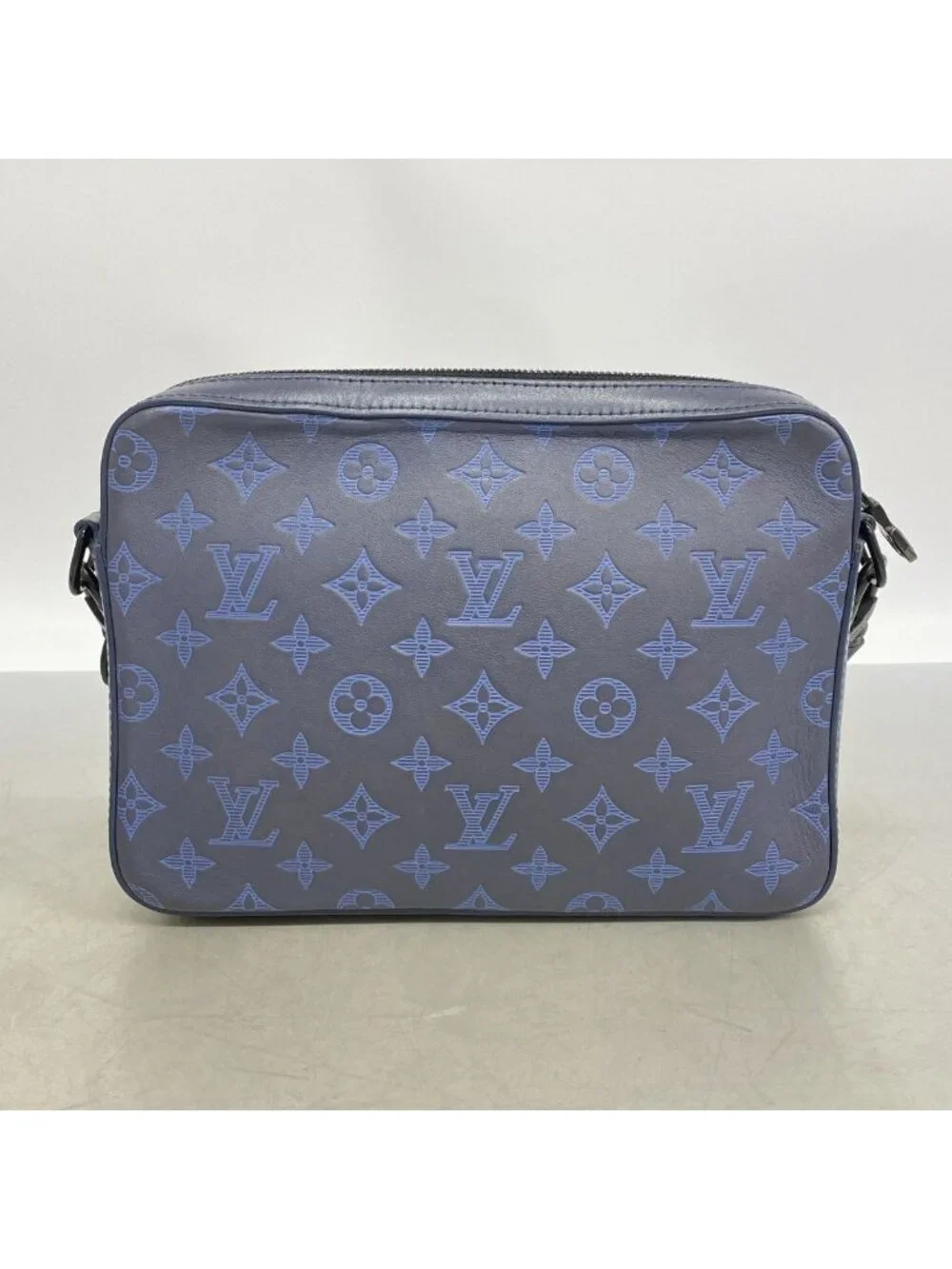 Louis Vuitton Shoulder Bag Monogram Shadow Duo Messenger Navy